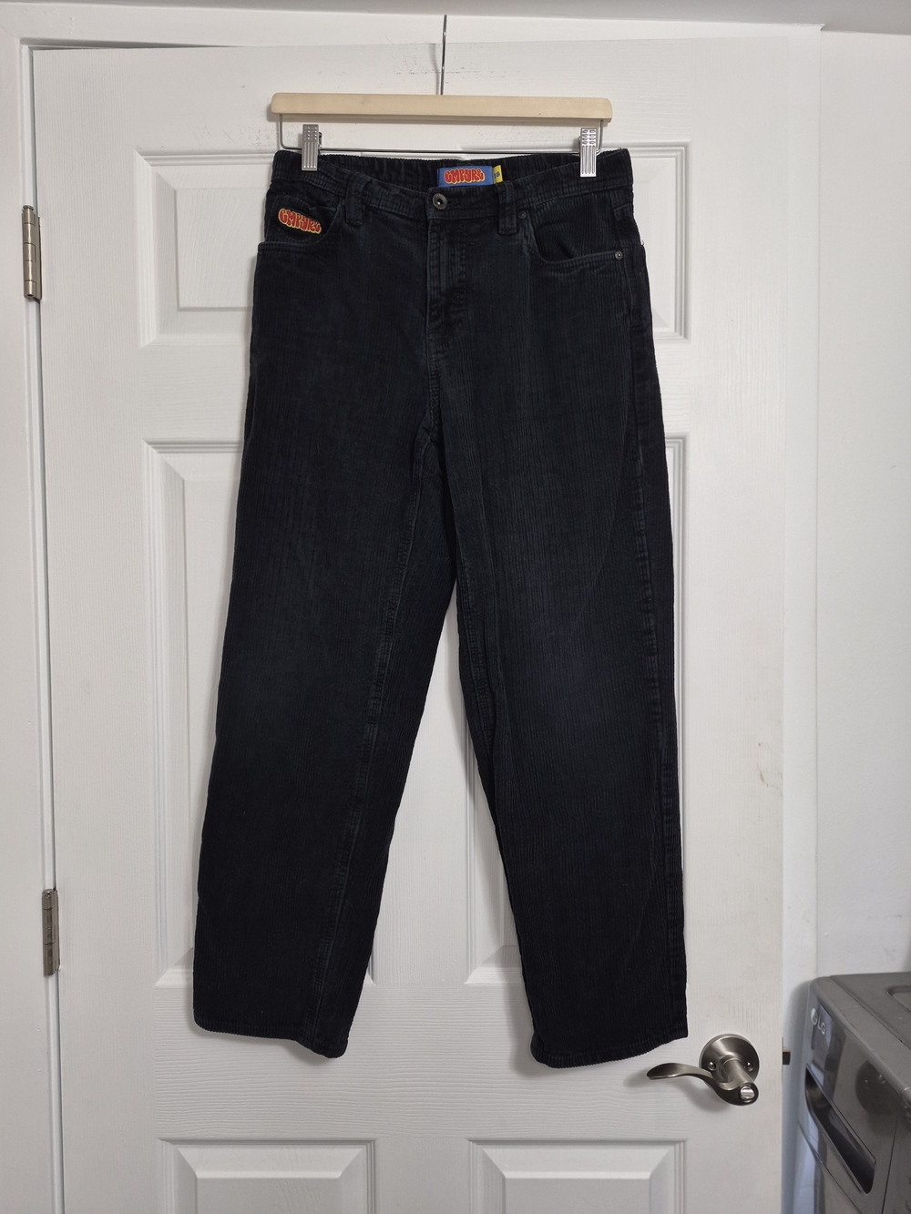 Empyre Black Corduroy Straight-Leg Pants